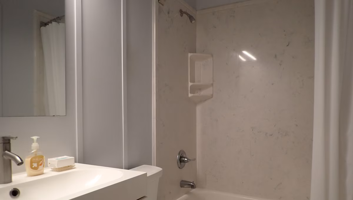 Upstairs guest bathroom